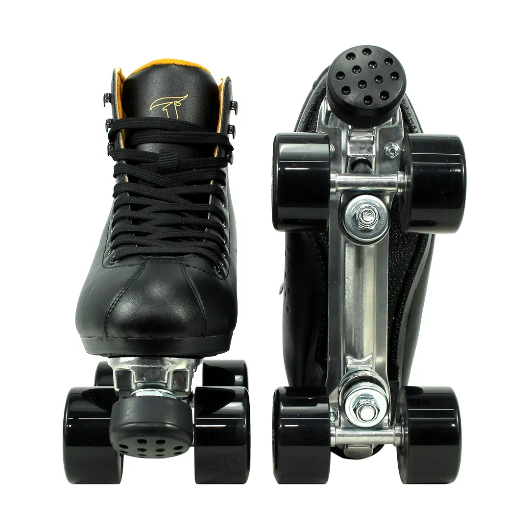 Gold Indoor and Outdoor Quad Skate - Black and Gold