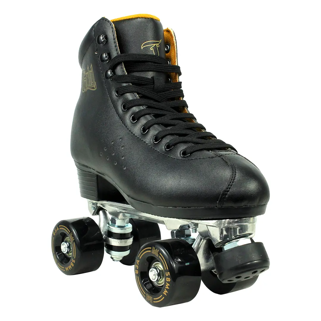 Gold Indoor and Outdoor Quad Skate - Black and Gold