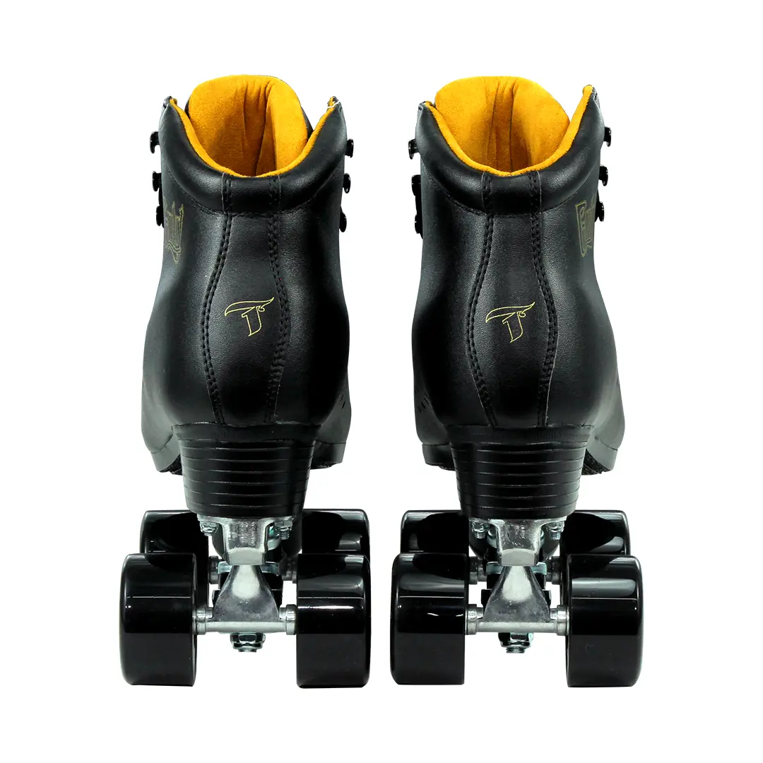 Gold Indoor and Outdoor Quad Skate - Black and Gold