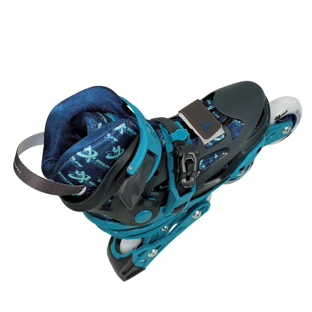 X-light Inline Skates w/ Light-up Wheels for Kids - Blue