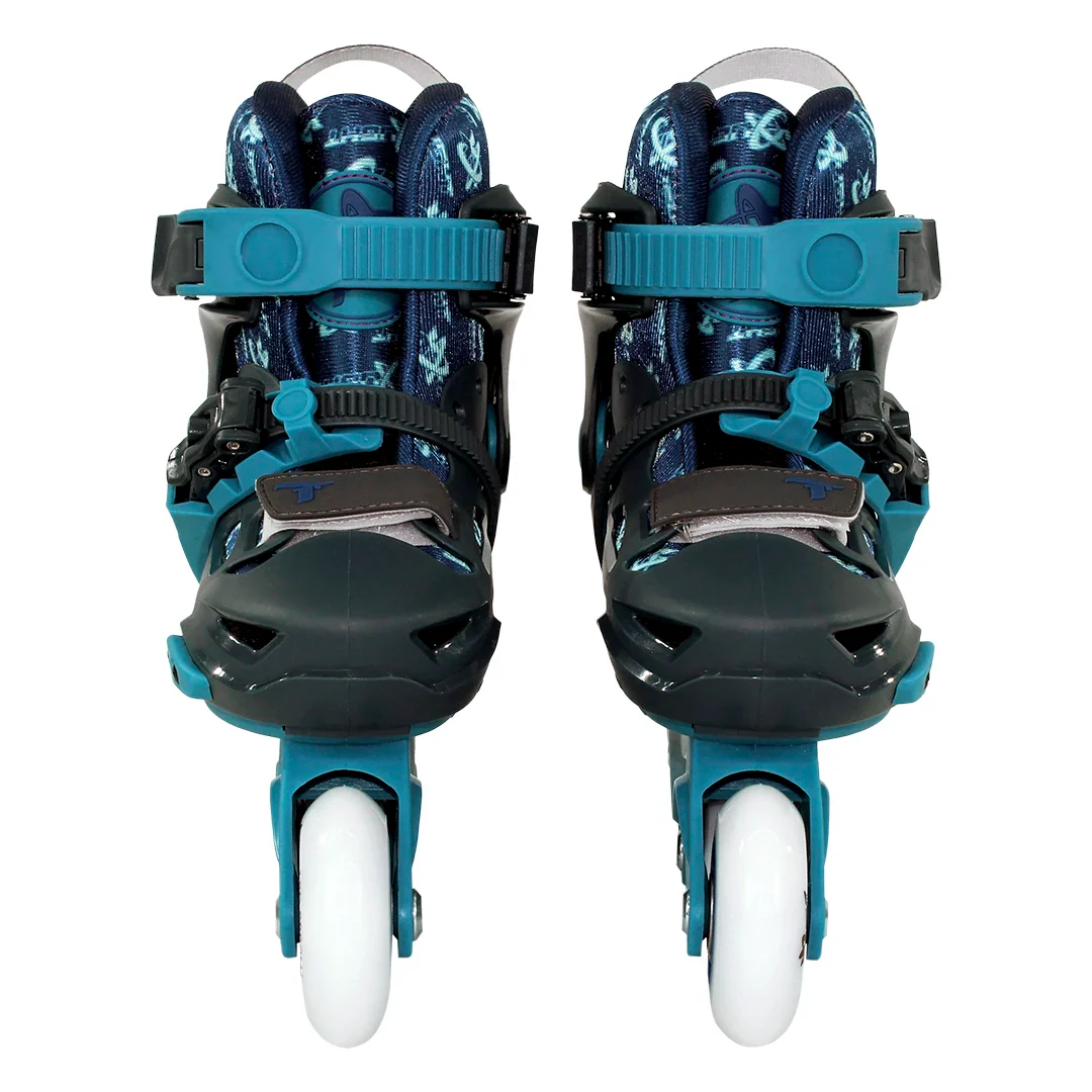 X-light Inline Skates w/ Light-up Wheels for Kids - Blue