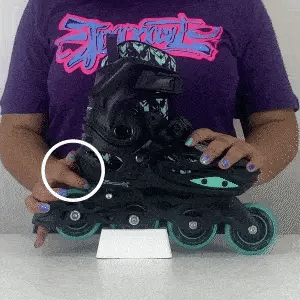 Freemix Inline Skates for Kids - Black and Acqua Green