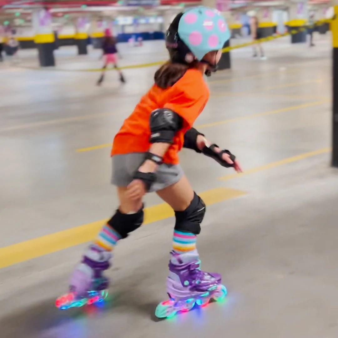 X-light Inline Skates w/ Light-up Wheels for Kids - Purple