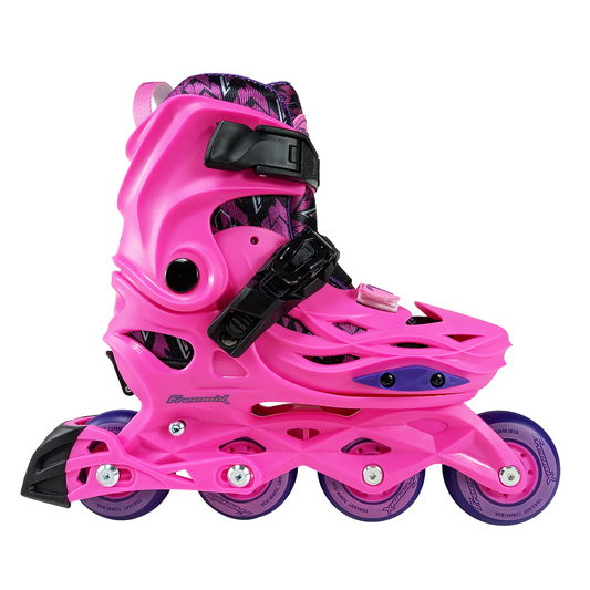 TRAXART Freemix Pink adjustable kids inline skates side view