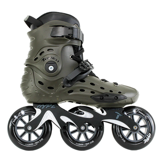 TRAXART HYPE Green 3-wheel urban inline skates side view