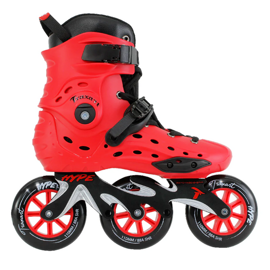 TRAXART HYPE Red 3-wheel urban inline skates side view
