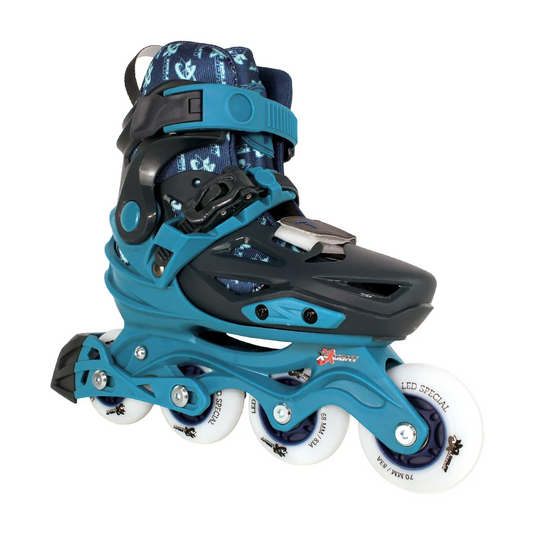 X-light Inline Skates w/ Light-up Wheels for Kids - Blue